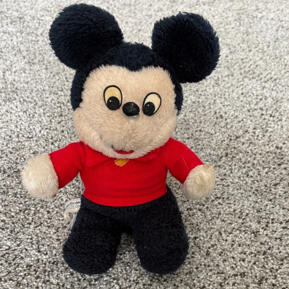 Vintage Mickey Mouse Plush 1970s Knickerbocker Toy Company